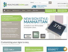 Tablet Screenshot of healthcaresigns.com